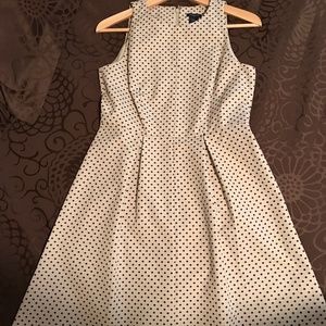 Ann Taylor sleeveless polka dot dress